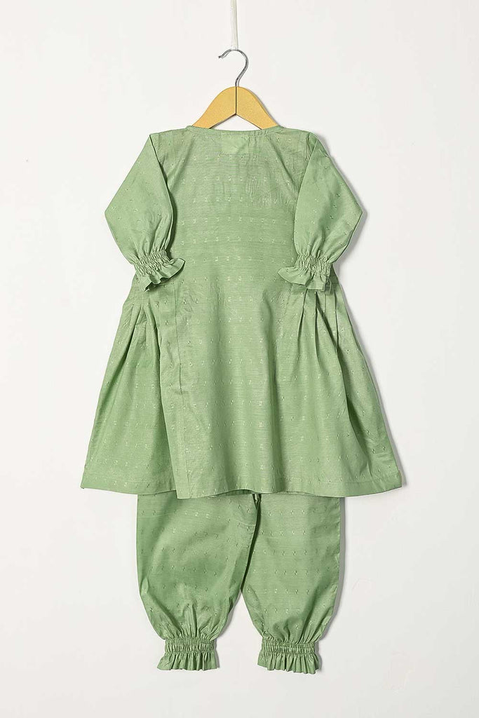 TKF-85-Pista - Kids 2Pc Pc Cotton Jacquard Dress Pc Cotton Jacquard Trouser