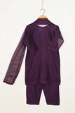 TKF-72-Purple - Kids 3Pc Khaddi Net Dress With Malai Trouser
