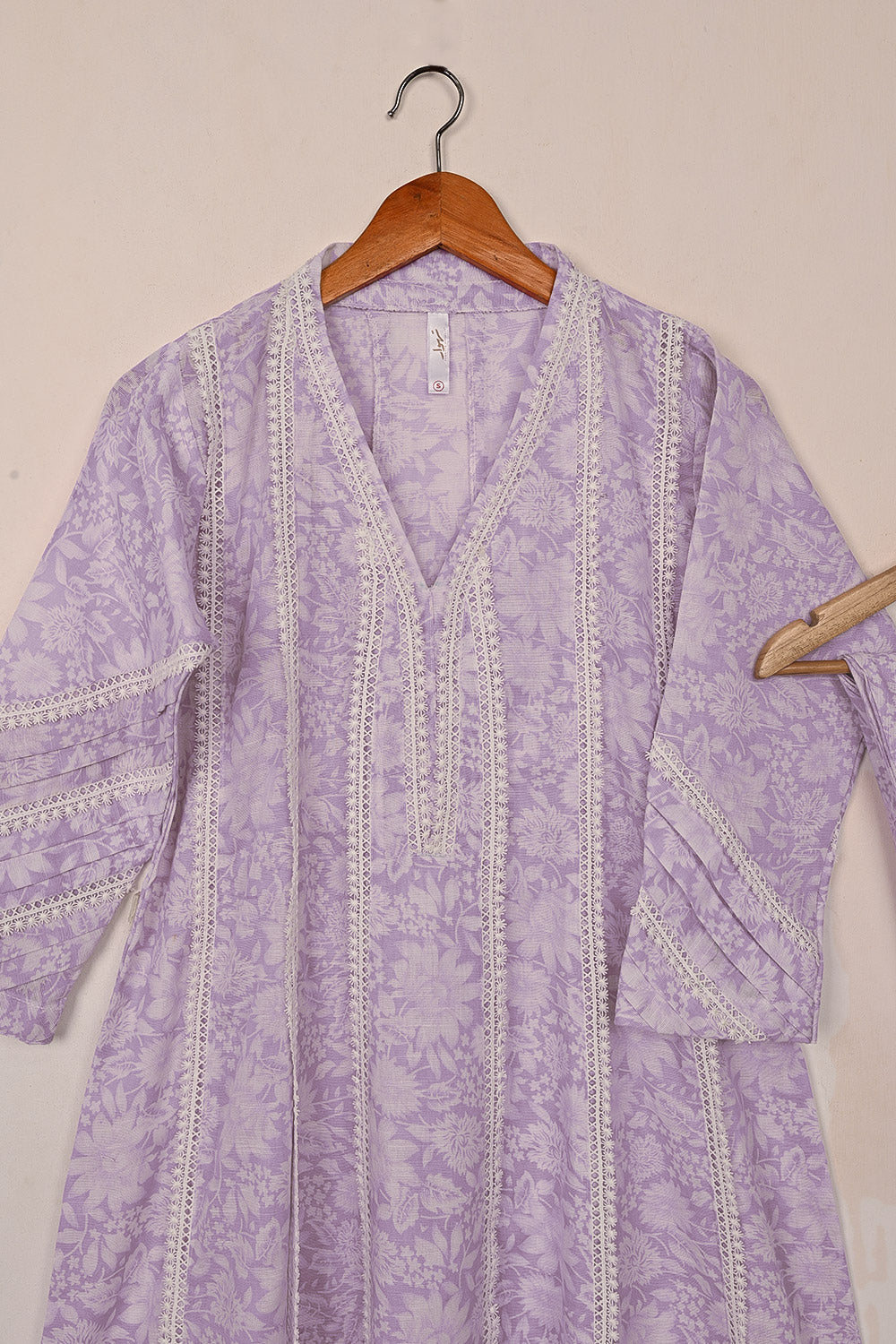 STP-198A-Purple- 2Pc Ready to Wear Khaddar Printed Frock.