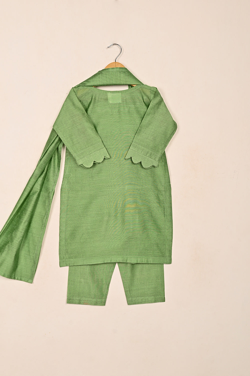 TKF-233-Pista - Kids 3Pc Ready to Wear Khaddi Dress