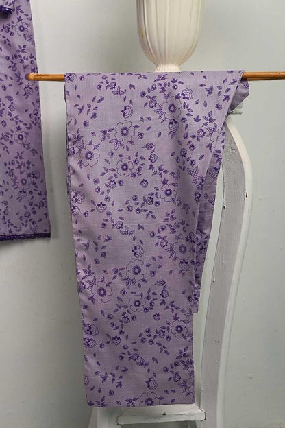 CPTP-17B-Purple - 2Pc Ready to Wear Cotton Printed Co-Ord Dress