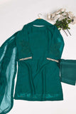 RTW-162-Green - 3Pc Stitched Chiffon Embroidered Dress