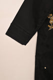 RTW-256-Black - 3Pc Ready to Wear Embroidered Premium Adda Work Organza Dress