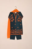 TKF-211-Turquoise - Kids 3Pc Ready to Wear Embroidered Khaddi Fabric Dress