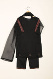 TKF-120-Black- Kids 3Pc Organza Embroidered Formal Dress