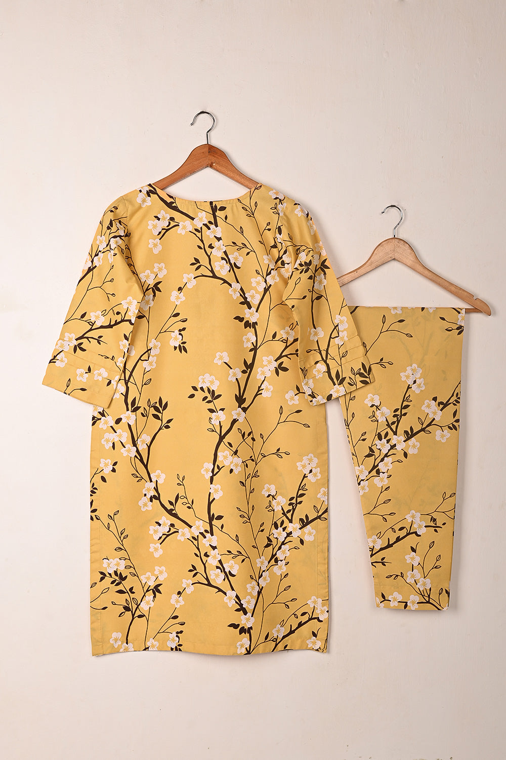 STP-245A-Yellow  - 2Pc Ready to Wear Digital Pre Print Co-Ord Set