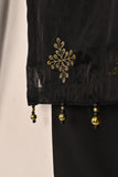 TKF-155-Black - Kids 3Pc Organza Embroidered Formal Dress