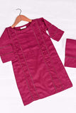 TKF-100- Fuchsia- Kids 2Pc Cotton Dress