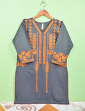 Cotton Embroidered Stitched Kurti - Blithe (T20-059C-Grey)