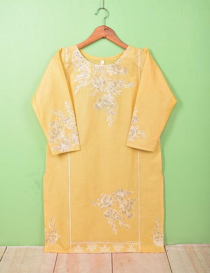 Cotton Embroidered Stitched Kurti - Sunbeam Glory (TS-029D-Yellow)