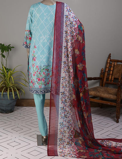 TMY-4A | Un-Stitched Embroidered Lawn Dress