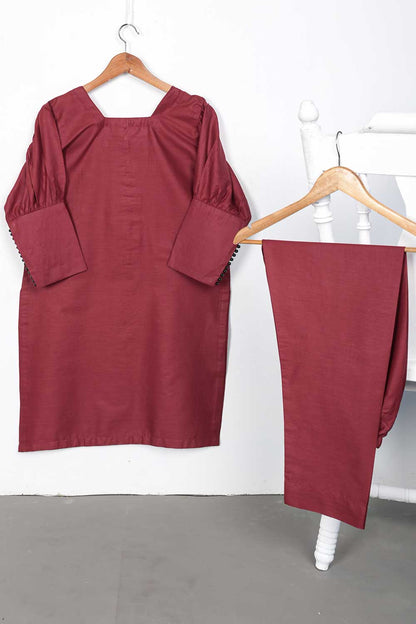 STP-095A-Maroon - 2PC COTTON STITCHED