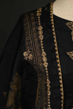 RTW-79-Black -  3Pc Stitched Embroidered Organza Dress