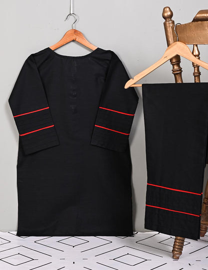 STP-006F-Black - 2Pc Cotton Stitched