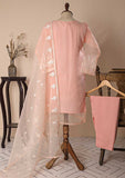 RTW-35A-Pink -  3Pc Stitched Organza Dress