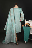 RTW-105-Aqua -  3Pc Stitched Paper Cotton Embroidered Dress