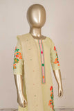 TKF-22-SKIN - Kids 3Pc Paper Cotton Dress With Malai Trouser