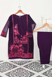 STP-071C-Purple - 2Pc Organza Embroidered With Malai Trouser