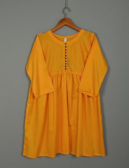 TS-164B-Yellow - Linen Frock