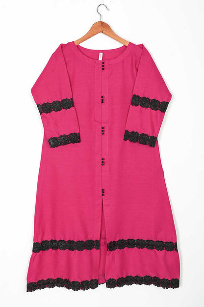 TS-229A-Fuchsia - Cotton Stitched Frock