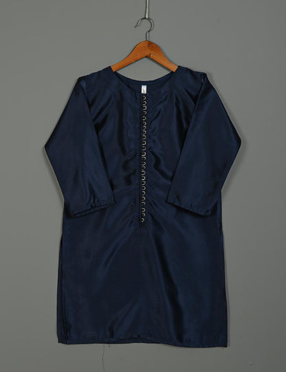 TS-162E-NavyBlue - Slik Stitched Kurti