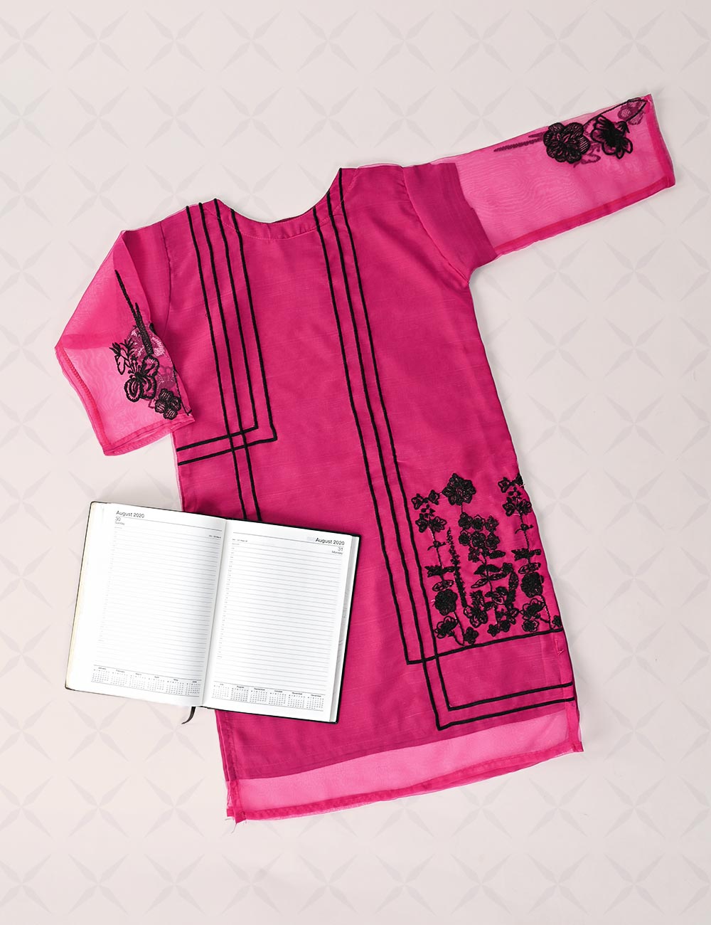 KOS-05-Fuchsia - Kids Stitched Kurti