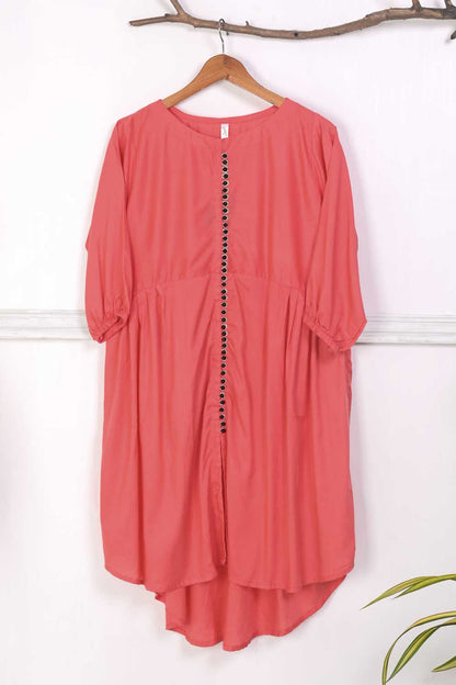 TS-133Q-Pink - LINEN FROCK