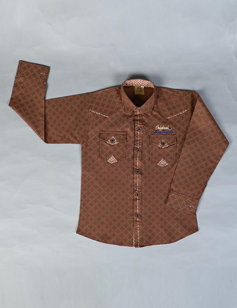 KBS-02-Brown - Kids Boys Shirts