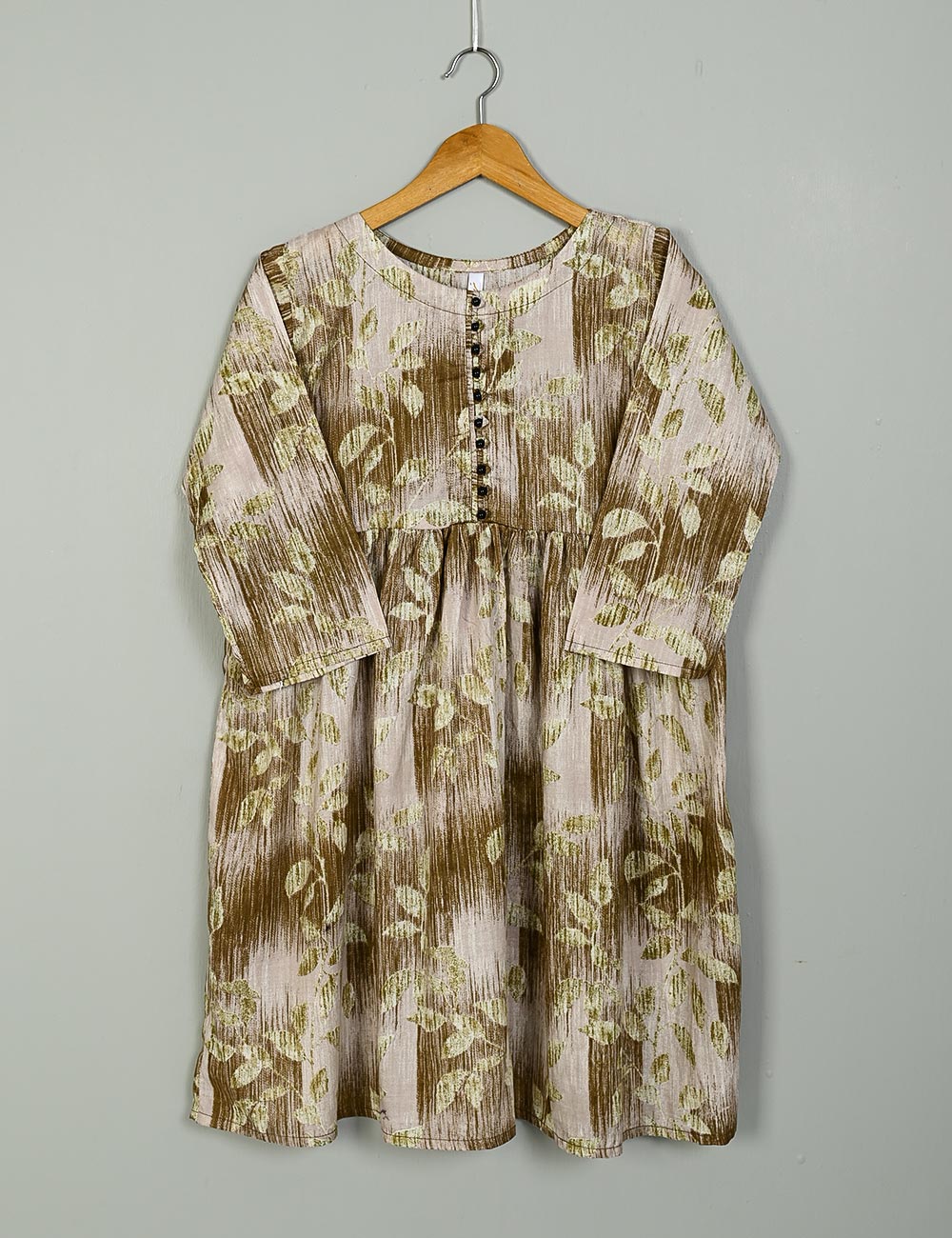 TS-191A-Brown - Lawn Printed Frock