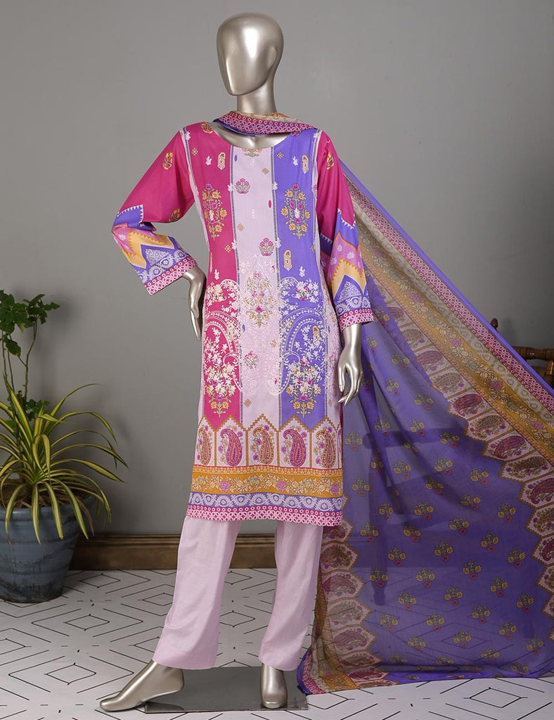 TMY-1A | Un-Stitched Embroidered Lawn Dress