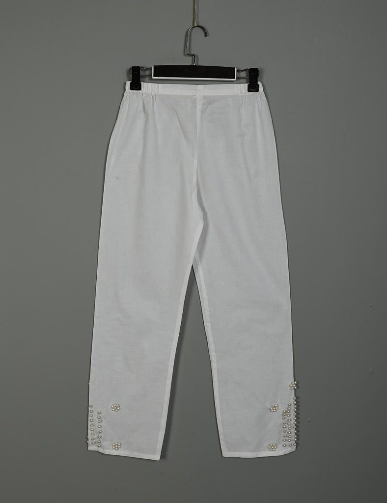 CT-20-White - Stitched Cotton Trouser