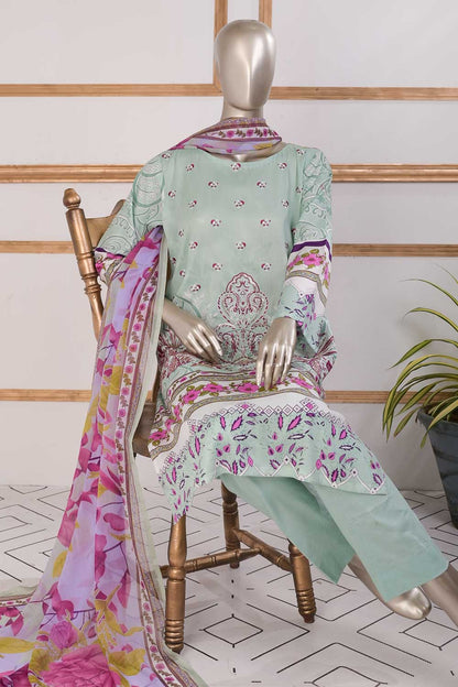 TSL-08 | Un-Stitched Embroidered Lawn Dress