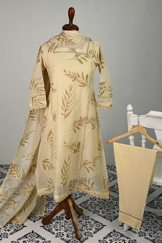 RTW-89-Skin -  3Pc Stitched Paper Cotton Printed Dress