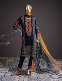 Baghe Bahar (DL-1a) 3 Pc Un-stitched Embroidered Lawn Dress with Chiffon Dupatta