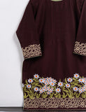 Cambric Embroidered Kurti - T20-004-Maroon