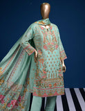3 Pc Khaddi Lawn Unstitched Embroidered Dress (TP-11)