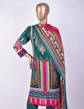 3 Pc Un-stitched Embroidered Lawn - Groovy Goodness (ATL-2A-Turquoise)
