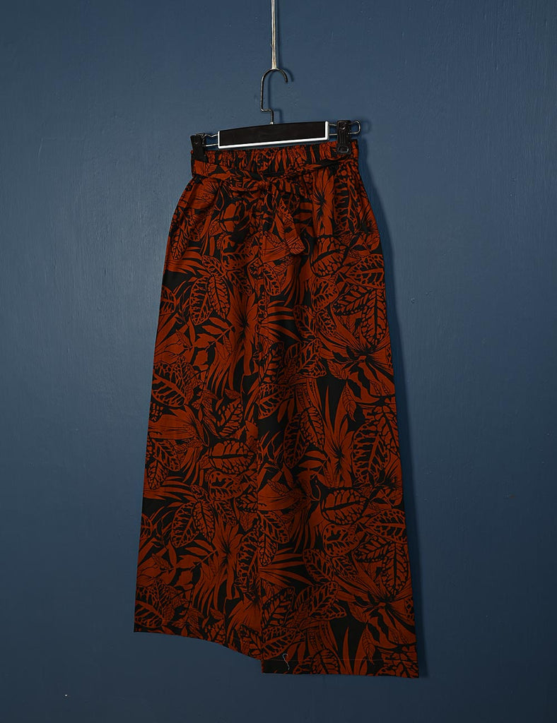 STC-12-Rust - Flapper Cotton Printed Trouser