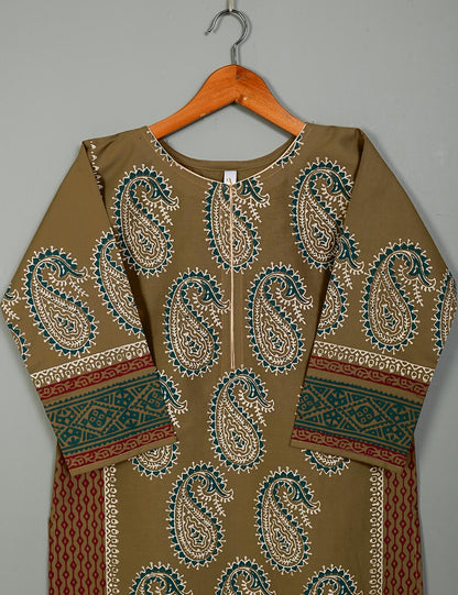 TS-139B-Brown - Cotton Block Printed Stitched