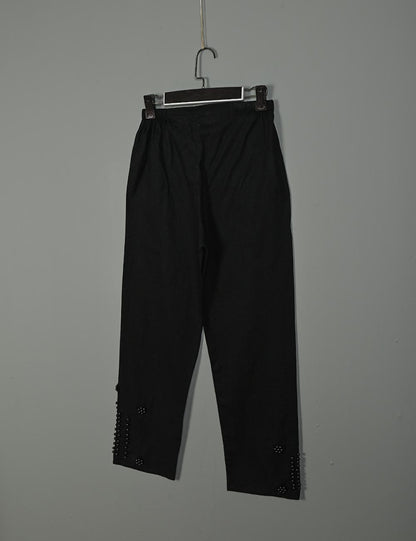 CT-21-Black - Stitched Cotton Trouser