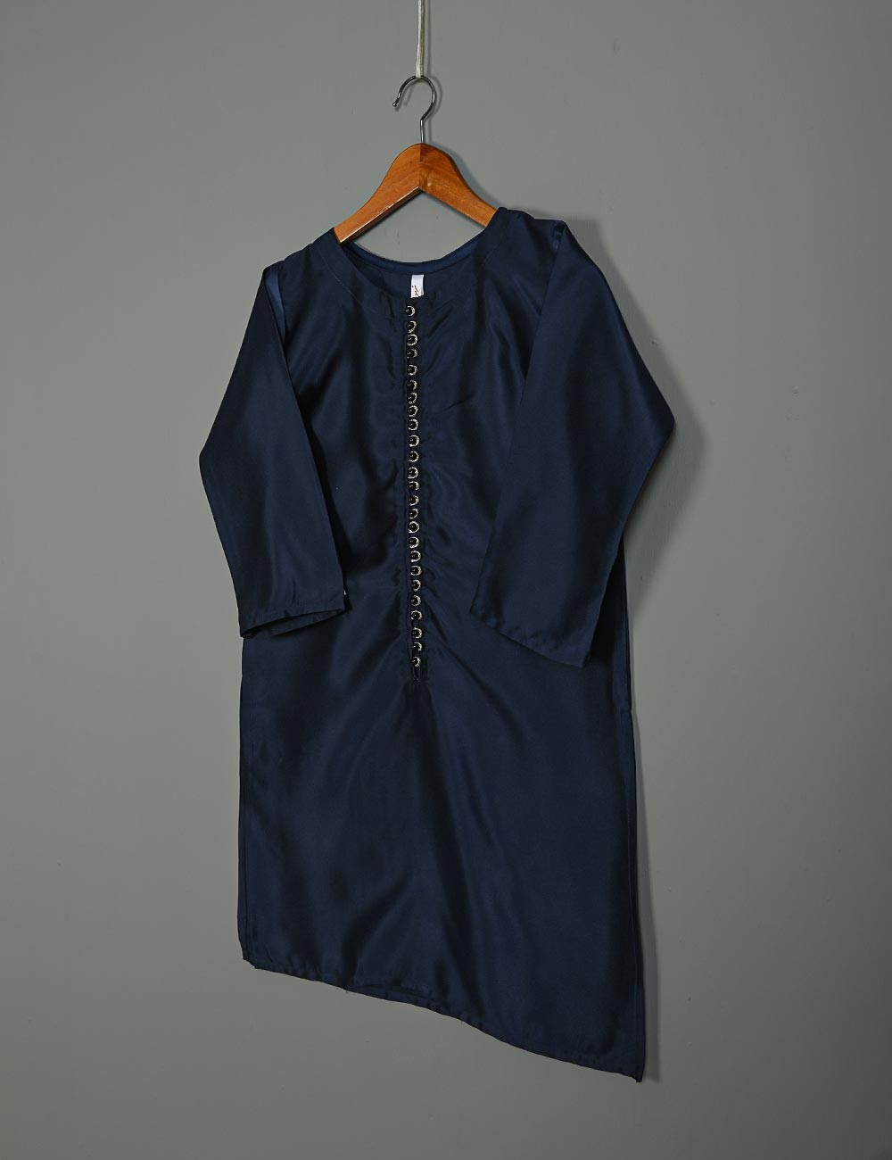 TS-162E-NavyBlue - Slik Stitched Kurti