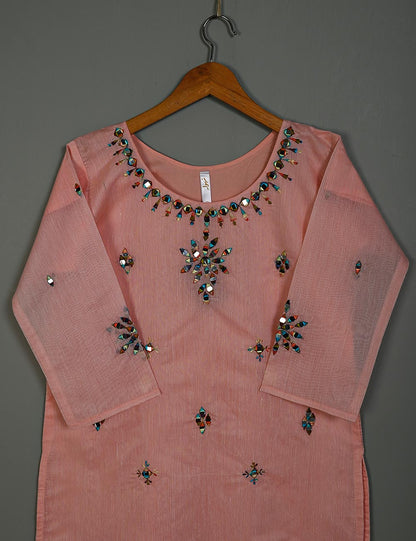 TS-165B-Pink - Paper Cotton Kurti