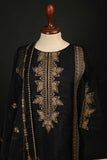 RTW-79-Black -  3Pc Stitched Embroidered Organza Dress
