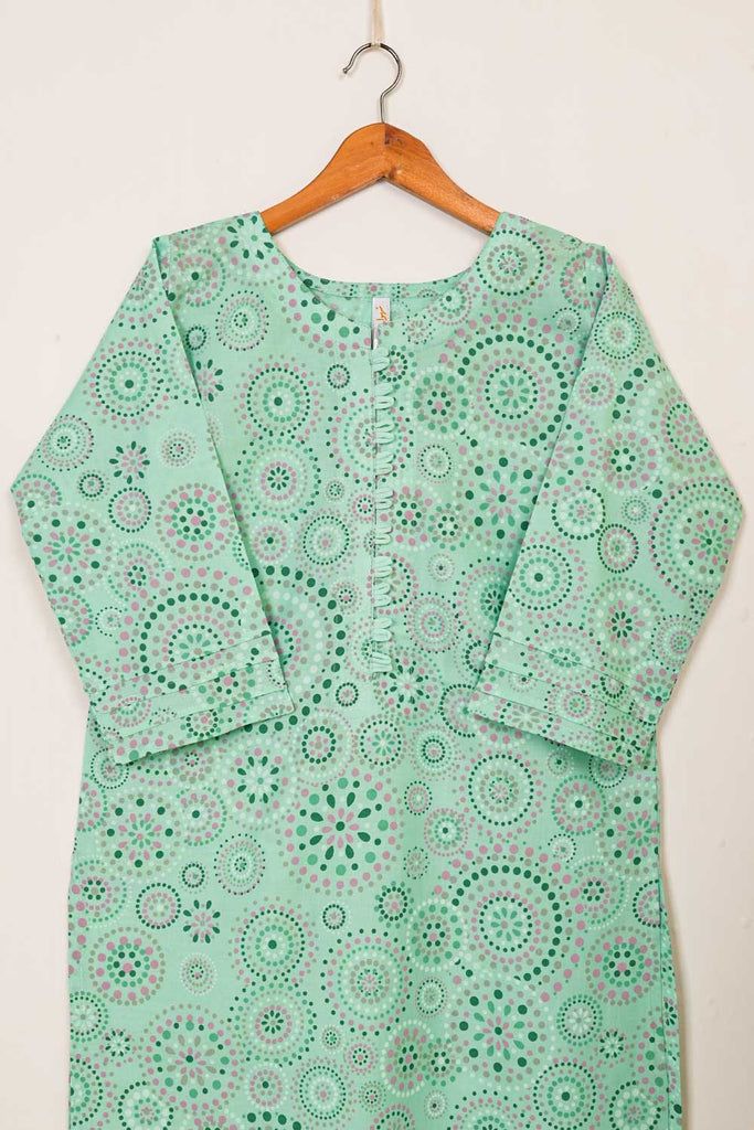 STP-038A-AquaGreen - 2PC COTTON PRINTED STITCHED