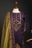 RTW-67-Purple -  3Pc Stitched Embroidered Organza Dress
