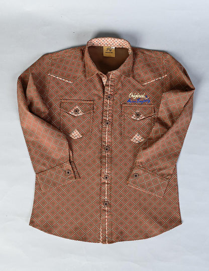 KBS-02-Brown - Kids Boys Shirts