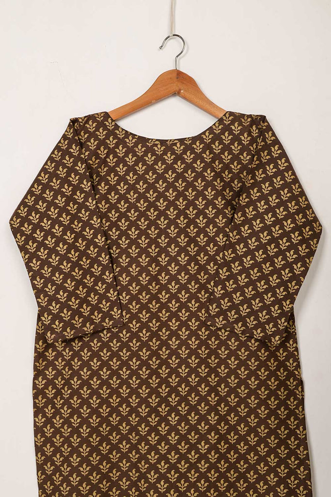 STP-055A-Brown - 2PC COTTON PRINTED STITCHED