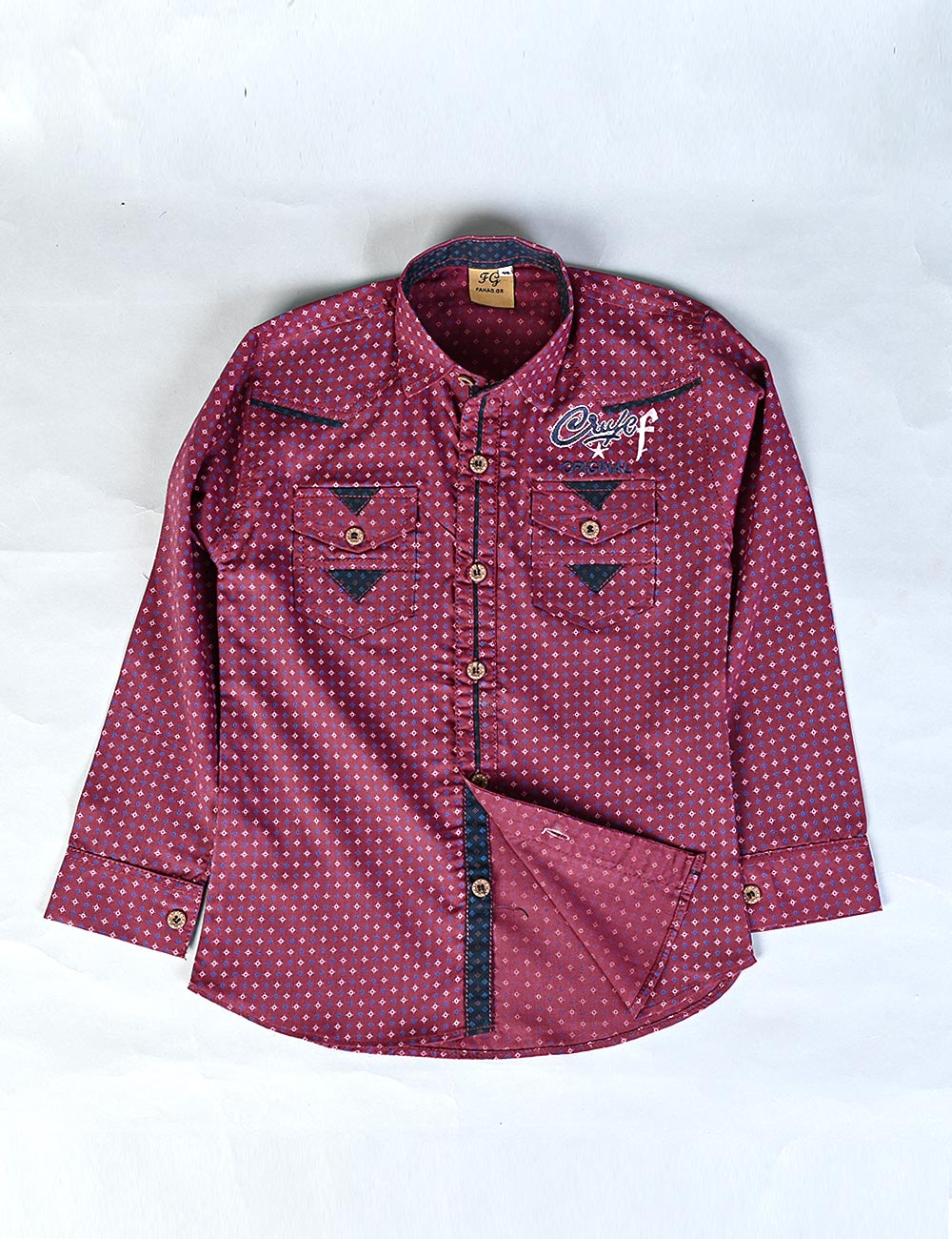 KBS-03-Magenta - Kids Boys Shirts