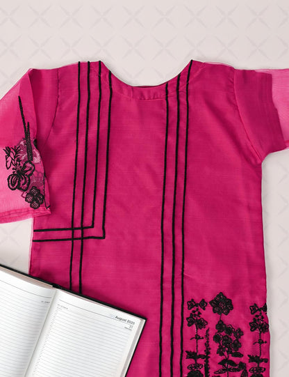 KOS-05-Fuchsia - Kids Stitched Kurti