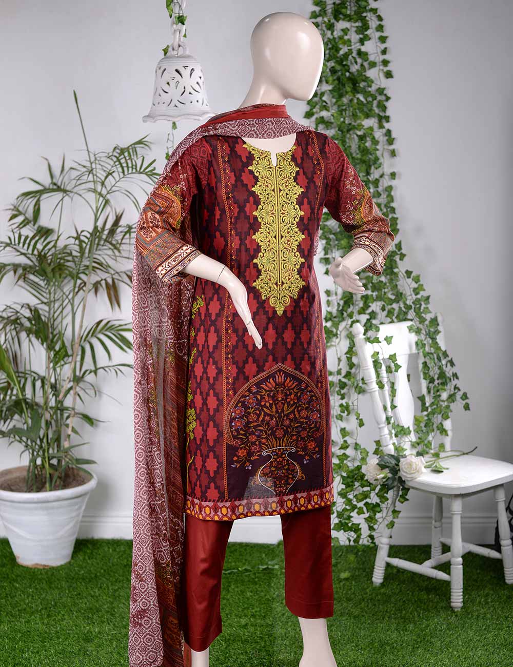 (AR-2A) Petrichor | Un-stitched Embroidered Lawn